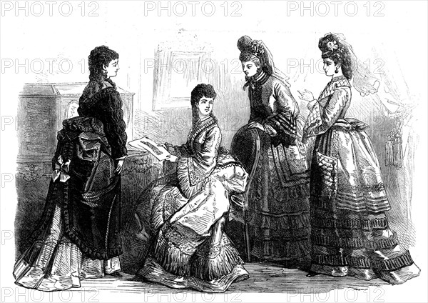 Paris fashions for October, 1871. Creator: Unknown.