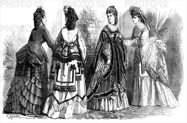 Paris fashions for the month of November, 1871. Creator: Unknown.