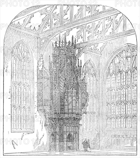 New organ for St. Mary's Church, Nottingham, 1871. Creator: Unknown.