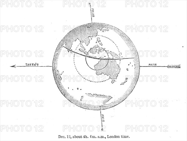 The Total Solar Eclipse of Dec. 12: central eclipse, between Java and north Australia, 1871. Creator: Unknown.