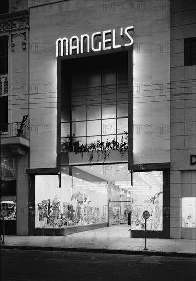 Mangel's, business at 130 E. Flagler St., Miami, Florida, 1942. Creator: Gottscho-Schleisner, Inc.