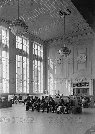 Newark passenger station, Pennsylvania Railroad, 1935. Creator: Gottscho-Schleisner, Inc.