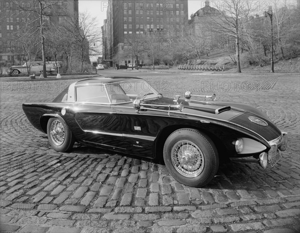 Raymond Loewy's Jaguar car, 1956. Creator: Gottscho-Schleisner, Inc.