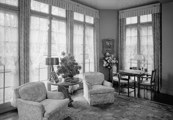 William S Paley, residence in Manhasset, Long Island, 1942. Creator: Gottscho-Schleisner, Inc.