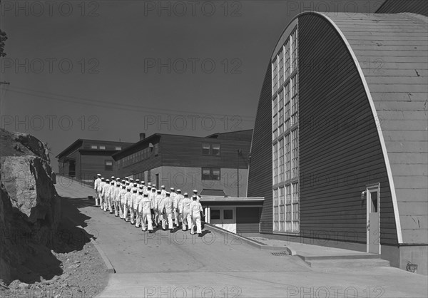 U.S. Coast Guard Academy, Reserve Cadet Buildings, New London, Connecticut, 1943. Creator: Gottscho-Schleisner, Inc.