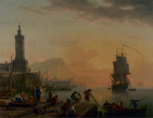 A Calm at a Mediterranean Port, 1770. Creator: Claude-Joseph Vernet.