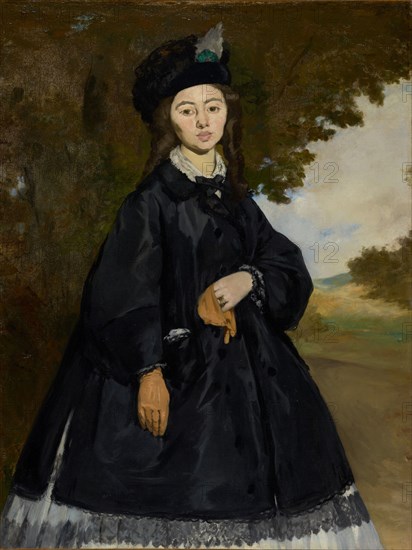 Portrait of Madame Brunet, about 1861-1863, reworked by 1867. Creator: Edouard Manet.