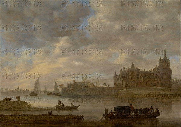 View of Duurstede Castle at Wijk bij Duurstede, 1649. Creator: Jan van Goyen.