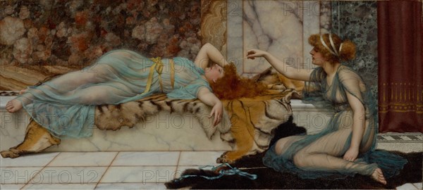 Mischief and Repose, 1895. Creator: John William Godward.