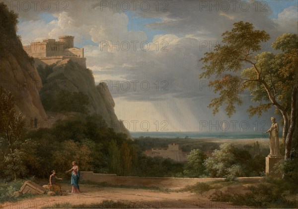 Classical Landscape with Figures and Sculpture, 1788. Creator: Pierre Henri de Valenciennes.