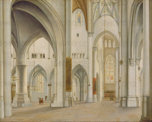 The Interior of Saint Bavo, Haarlem, 1628. Creator: Pieter Jansz Saenredam.