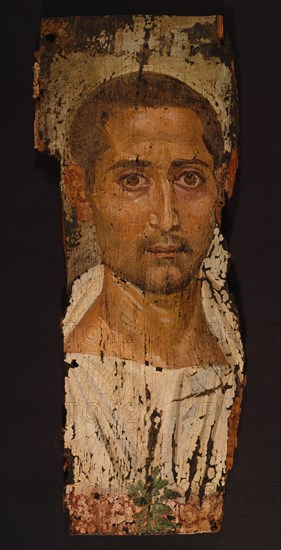 Mummy Portrait of a Bearded Man, A.D. 220-235. Creator: Unknown.