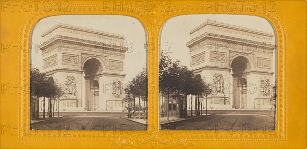 Arc de Triomphe de l'Etoile, Paris, 1860s. Creator: Adolphe Block.