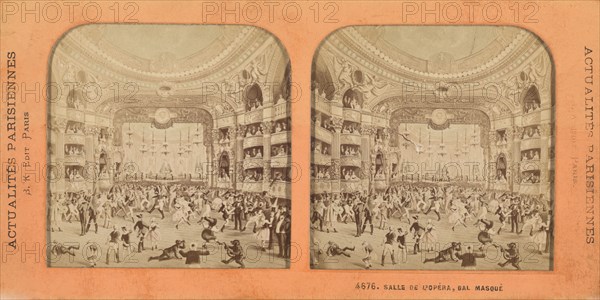 Salle de l'Opera, Bal Masque, 1860s. Creator: Adolphe Block.