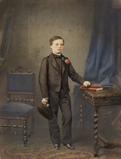 Portrait of a Young Boy, about 1860-1869. Creator: Alexandre Ken.