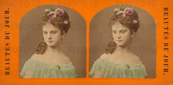 Beautes Du Jour., 1880s. Creator: E. Linde.