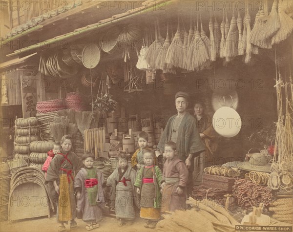 Coarse Wares Shop, 1870s-1890s. Creator: Kusakabe Kimbei.