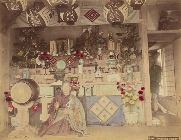 Buddhist Priest, 1870s-1890s. Creator: Kusakabe Kimbei.