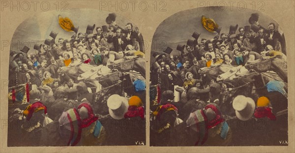 Derby Day. Nip and Tuck, about 1860. Creator: London Stereoscopic & Photographic Co.