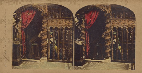 Confessional napolitain, about 1860. Creator: London Stereoscopic & Photographic Co.