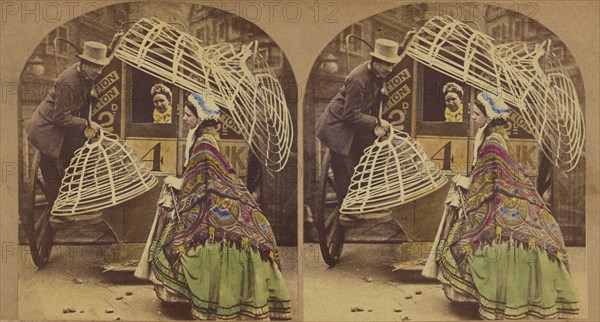 Werry Sorry, M'am, But Yer'l Av to Leave Yer Krinerline Outside, about 1868. Creator: London Stereoscopic & Photographic Co.