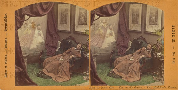 Reve de jeune fille. - The maid's dream. - Des Madchen's Traum., about 1865. Creator: S.P. Christmann.