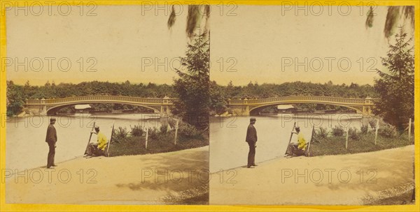 Central Park. (New York.) The Bow Bridge., about 1863-1866. Creator: Thomas C. Roche.