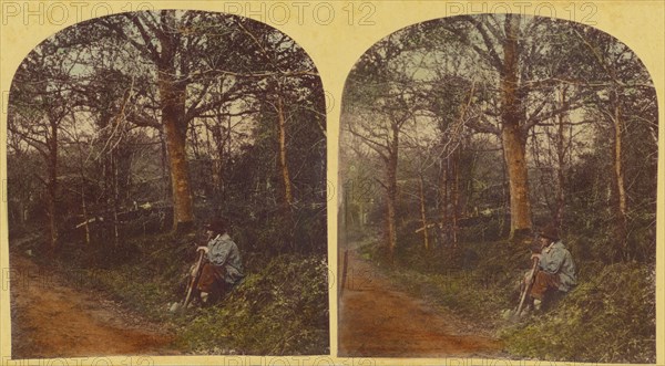 The Woodman's Quiet Pipe., 1857-1859. Creator: William Morris Grundy.