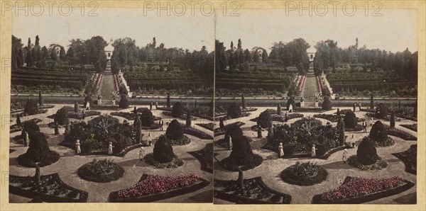 Shaw's Garden. Central view from Palm-House. St. Louis, Missouri, about 1872-1874. Creator: Boehl & Koenig.