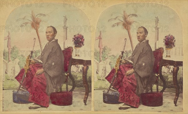 Shiozawa Hikojiro, Member of the First Japanese Diplomatic Mission to the..., neg 1860; print 1860s. Creator: Charles De Forest Fredricks.