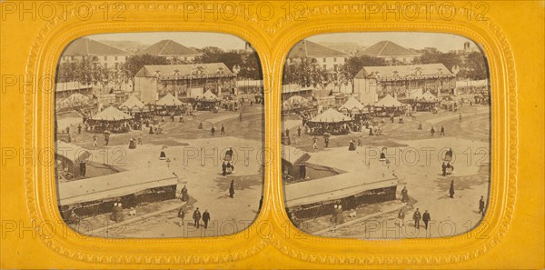 Vue Instantanee de Paris. Foire au pain d'epices. Place du Trone, 1860s. Creator: E Lamy.