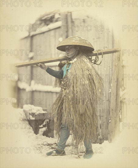 Laborer in Grass Cape, about 1868. Creator: Felice Beato.