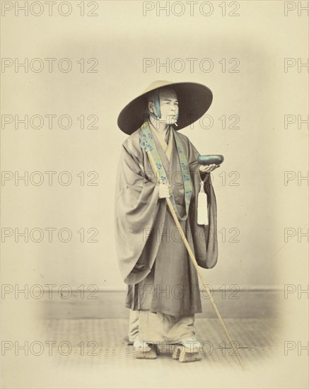 Priest with Walking Stick, about 1868. Creator: Felice Beato.