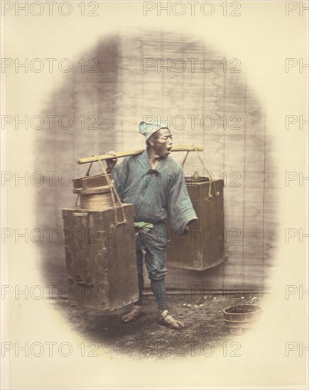 Saki Seller, 1868. Creator: Felice Beato.