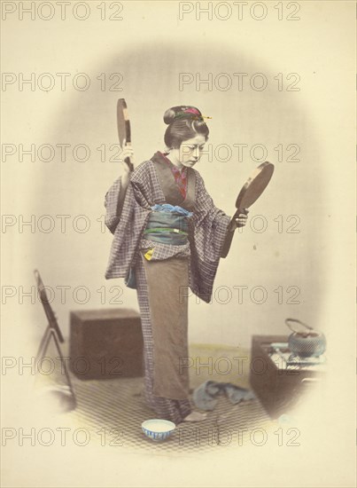 A Japanese Young Lady in Bridal Dress, 1866-1867. Creator: Felice Beato.