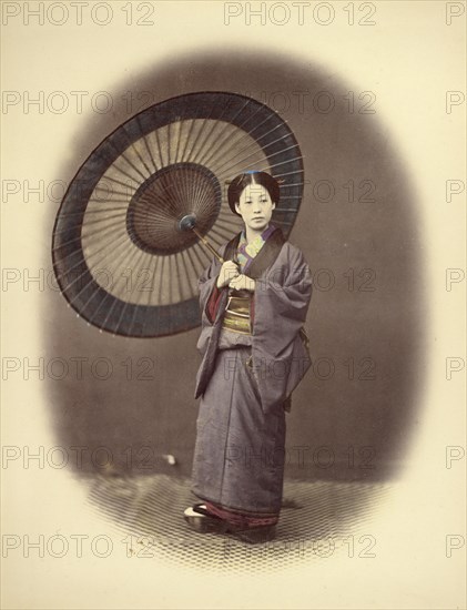 A Yokohama Belle, 1866-1867. Creator: Felice Beato.