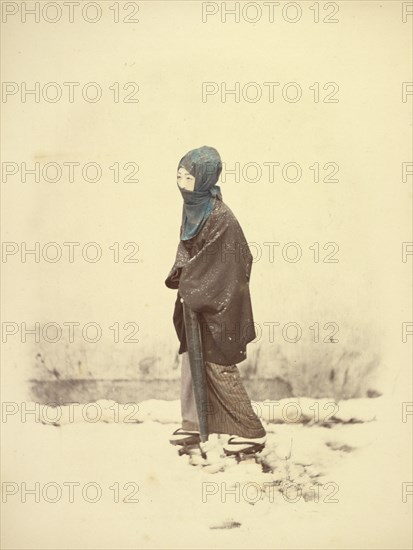 Woman in Winter Dress, 1866-1867. Creator: Felice Beato.