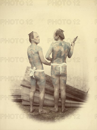 Bettoes, or Grooms, 1866-1867. Creator: Felice Beato.