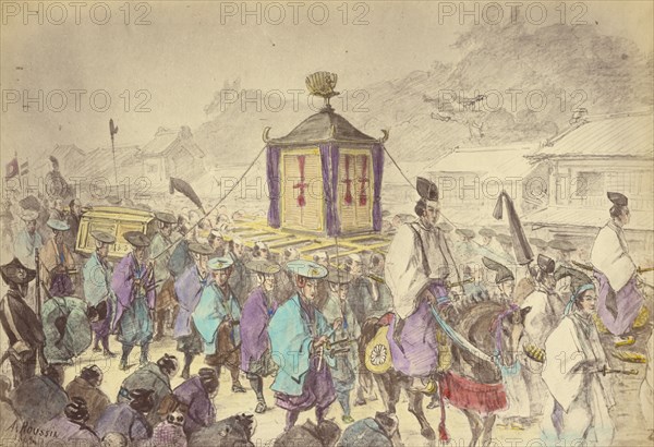 The Mikado's Procession, 1868. Creator: Felice Beato.