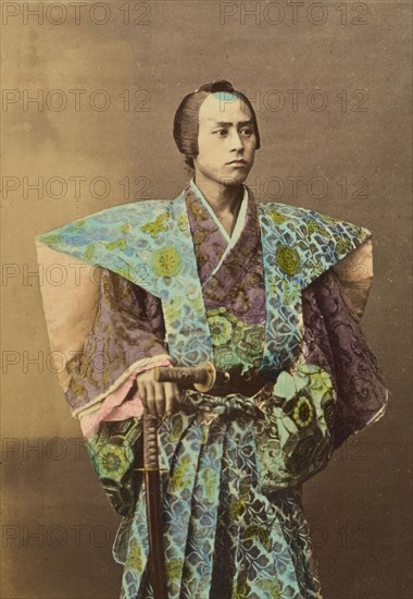 Japanese warrior, 1868-1880. Creator: Felice Beato.