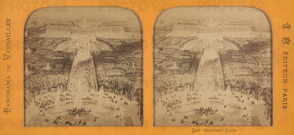 Panorama de Versailles. Les Grandes-Eaux., 1860s. Creator: J. H..