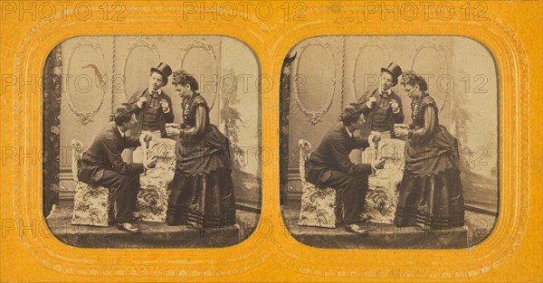 Scene of an unidentified play, 1855-1865. Creator: J. Levy.