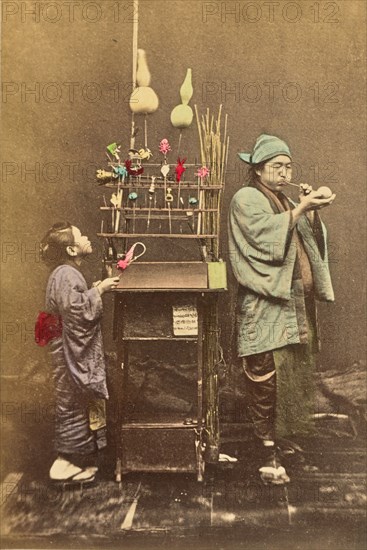 Itinerant Candy Seller, 1897. Creator: Ogawa Kazumasa.