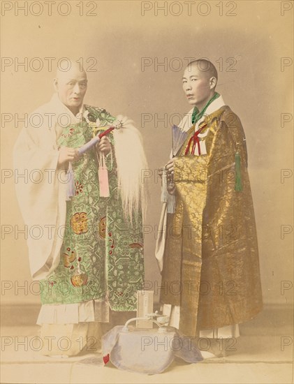 Buddhist Priests, 1897. Creator: Ogawa Kazumasa.