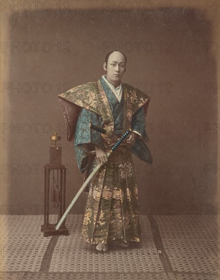 Samurai, 1870s-1890s. Creator: Kusakabe Kimbei.