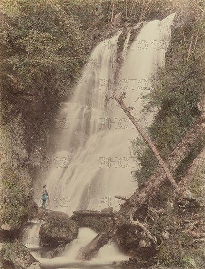 Gehino Taki (Waterfall) at Nikko, 1870s-1890s. Creator: Kusakabe Kimbei.