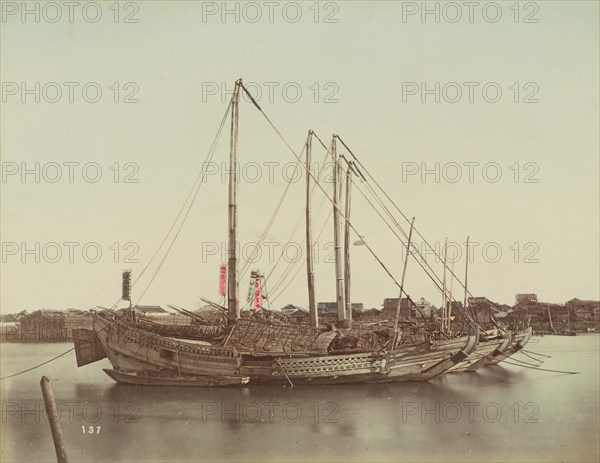 Japanese Junks, 1870s-1890s. Creator: Kusakabe Kimbei.