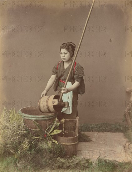 A Well, 1870s-1890s. Creator: Kusakabe Kimbei.