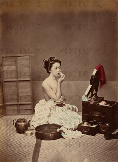 Japanese Toilet, 1870s-1890s. Creator: Kusakabe Kimbei.