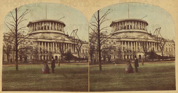 View of The Capitol, Washington, U.S., about 1860. Creator: London Stereoscopic & Photographic Co.